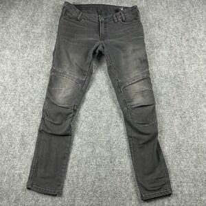 REV'IT! Moto Ladies Jeans Women 32 Black Tapered Fit Cordura Denim Motorcycle